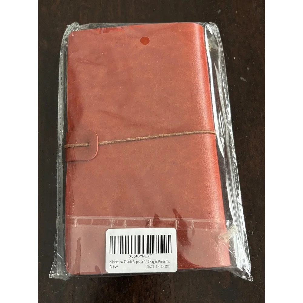 Hiipeenow Coach Appreciation Leather Journal Notebook Brown 140 Pages Gift New
